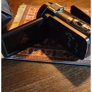 Black Camcorder with Flip Screen